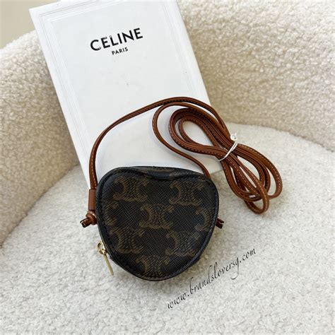 celine crossbody micro heart|Celine Triomphe Micro Heart Crossbody Bag w/ Tags .